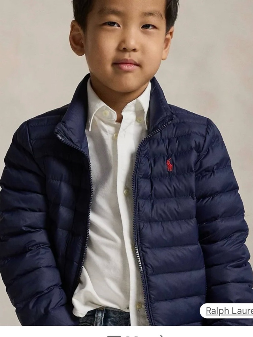 NWT Polo Ralph Lauren Boys' P-Layer 2 Packable Quilted Jacket in Navy